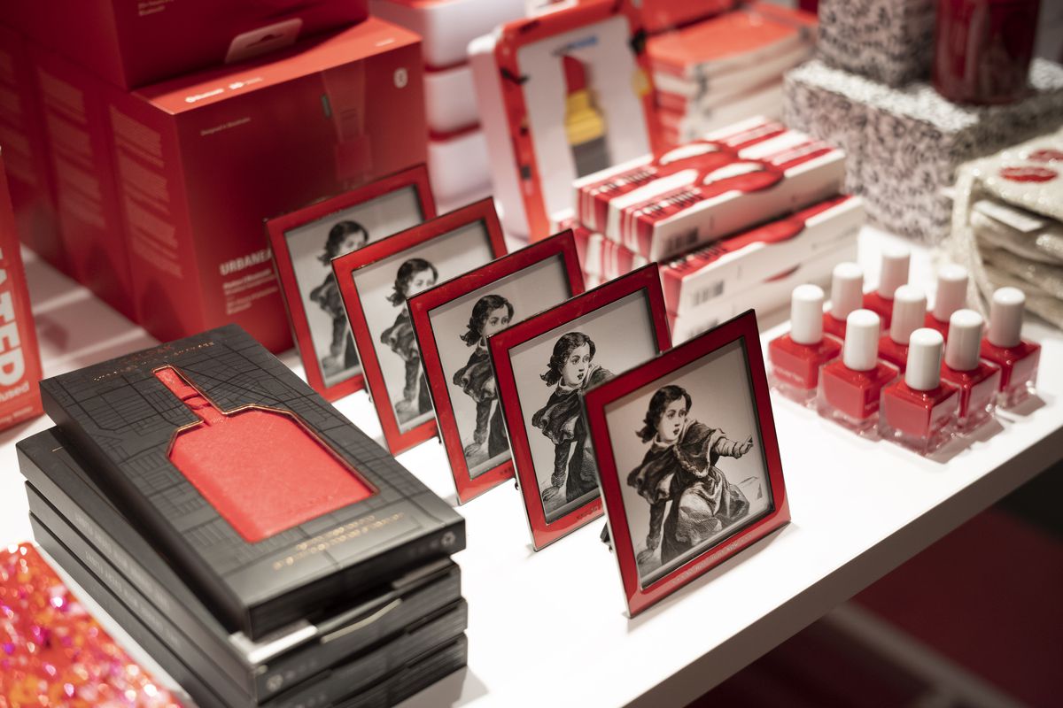 Picture frames and nail polish are some of the items displayed at the opening day of Story, Wednesday, April 10, 2019, at Macy’s in New York. A year after buying startup Story, Macy’s is bringing to life the retail concept shop to 36 stores in 15 states i