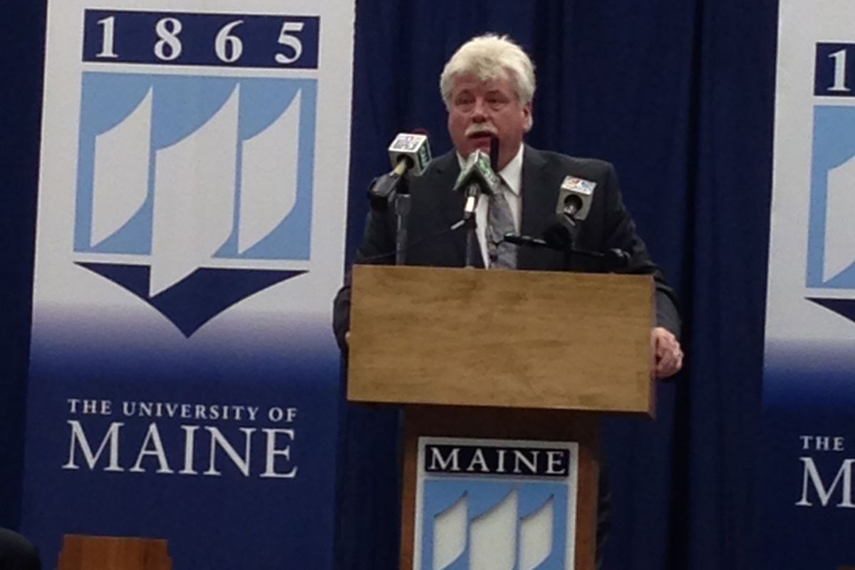 Maine hockey coach Red Gendron