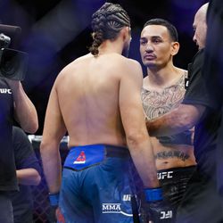 Brian Ortega and Max Holloway stare each other down at UFC 231.