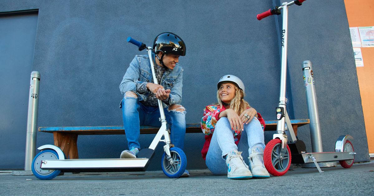 Razor updates its iconic kick scooters with electric motors and powerful batteri..