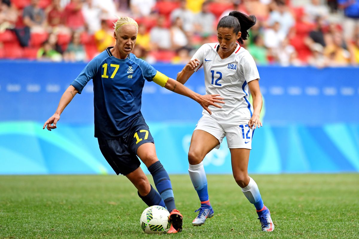 Olympics: Football-Women's Team-Quarterfinal -USA vs SWE