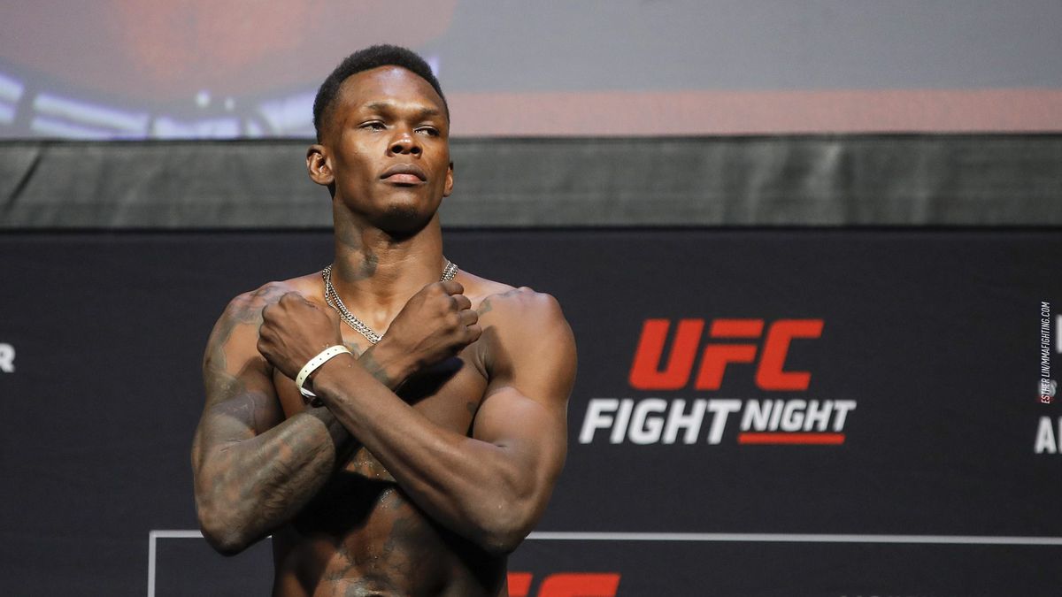 Israel Adesanya will step on the scales Thursday afternoon in Las Vegas.