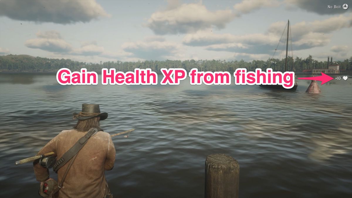 Red Dead Redemption 2 - gain Health XP from fishing