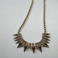 <b>Alibi</b> Multi-Spike & Gem Necklace, <a href="http://alibinyc.bigcartel.com/product/multi-spike-gem-necklace">$68</a>	