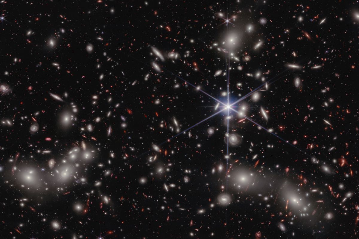 A telescope image of the stars. 