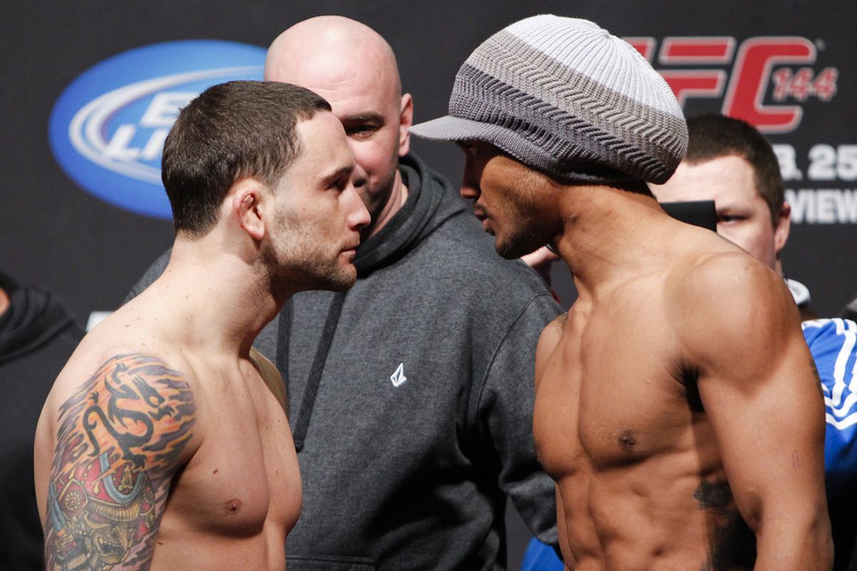 Photo of Frankie Edgar (left) and Benson Henderson by Esther Lin for MMA Fighting