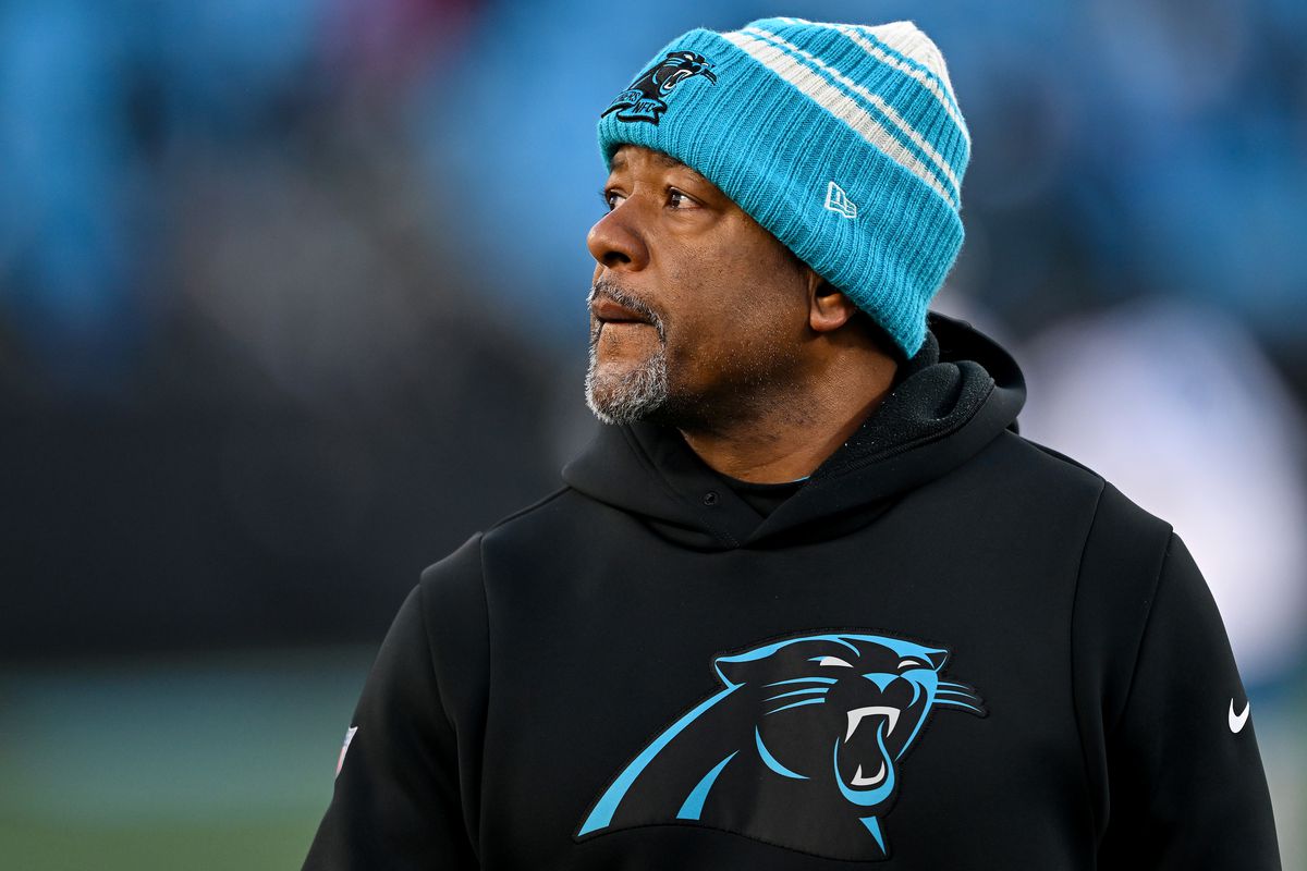 Interim head coach Steve Wilks of the Carolina Panthers exits the field after the game against the Detroit Lions at Bank of America Stadium on December 24, 2022 in Charlotte, North Carolina.