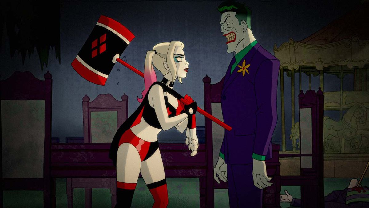 Harley and the Joker face off.