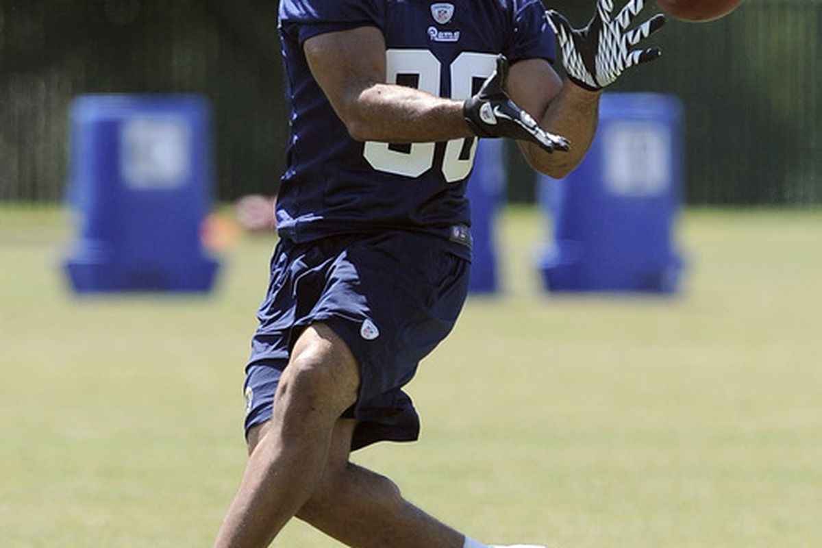 May 23, 2012; St. Louis, MO, USA; St. Louis Rams tight end Lance Kendricks (88) catches a ball during an OTA at ContinuityX Training Center. Mandatory Credit: Jeff Curry-US PRESSWIRE