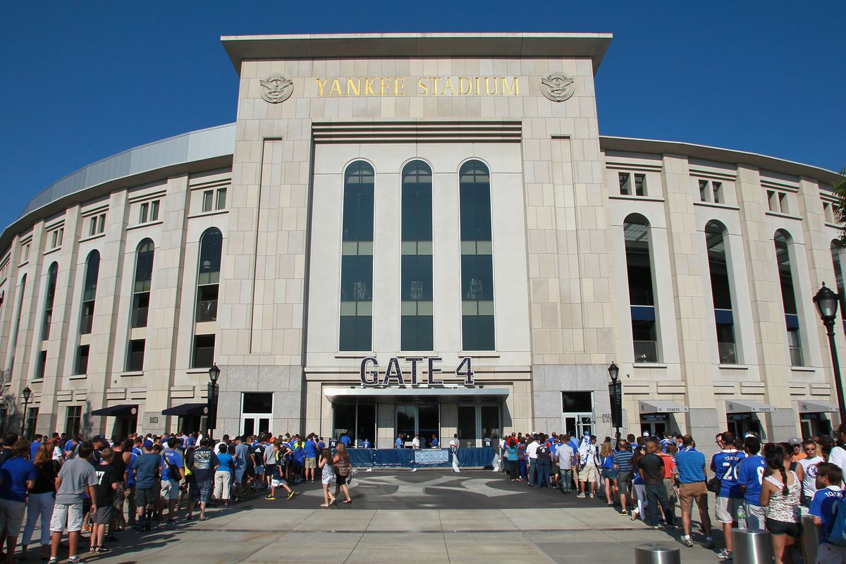 NEW YORK, NY - JULY 22: Fans line up to enter Yankee Stadium prior to the match between Paris Saint-Germain and Chelsea FC at Yankee Stadium on July 22, 2012 in New York City. (Photo by Andy Marlin/Getty Images)