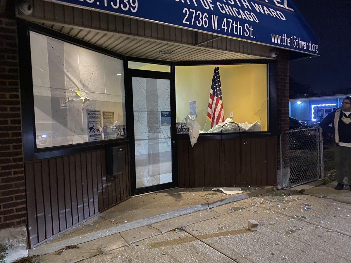 Someone threw a brick through Ald. Ray Lopez’s office Nov. 19, 2020, the 4th attack on his properties this year.