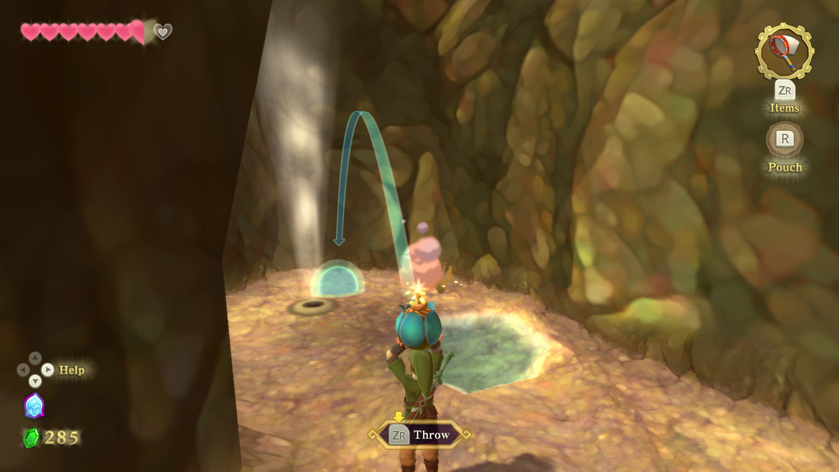 A puzzle solution in The Legend of Zelda: Skyward Sword HD