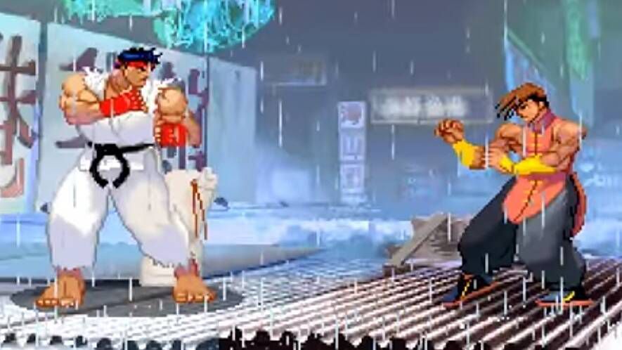 Ryu fights Yang in Street Fighter 3: 3rd Strike