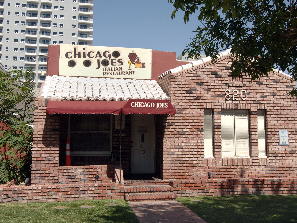Chicago Joe’s Restaurant with a brick facade.