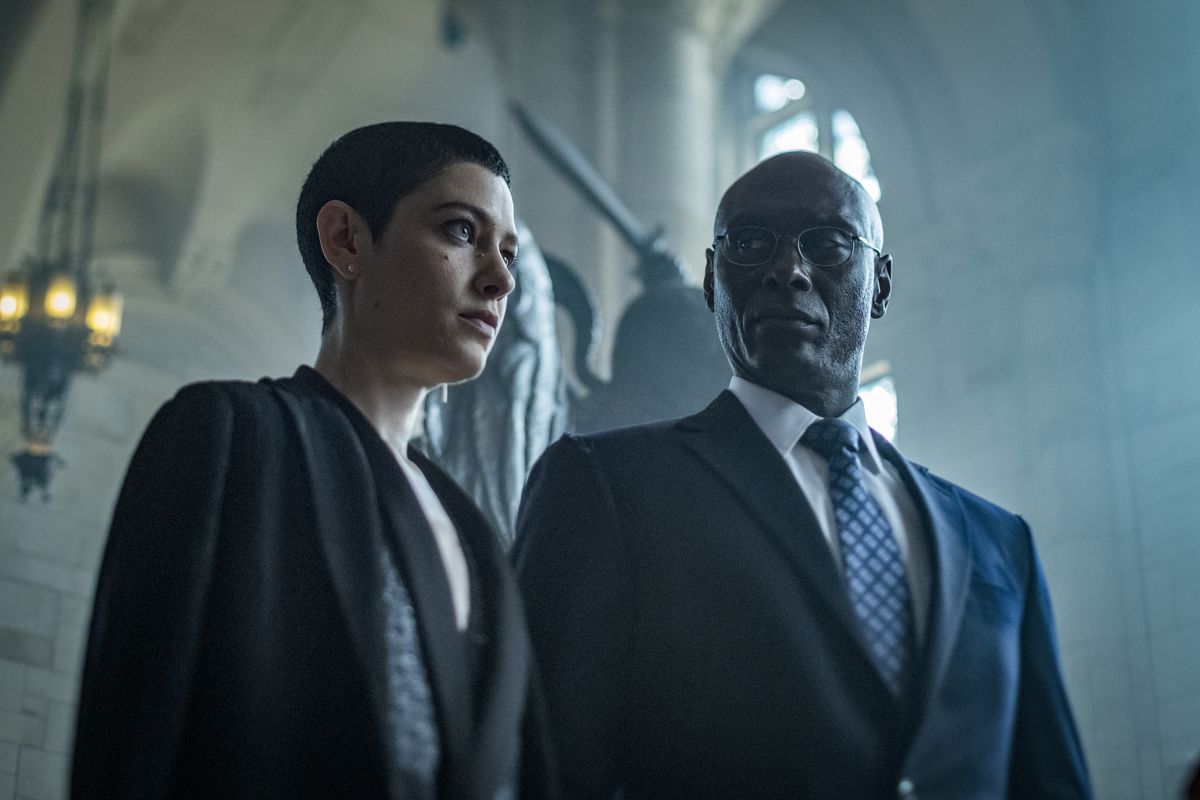 Asia Kate Dillon and Lance Reddick in John Wick: Chapter 3 — Parabellum.