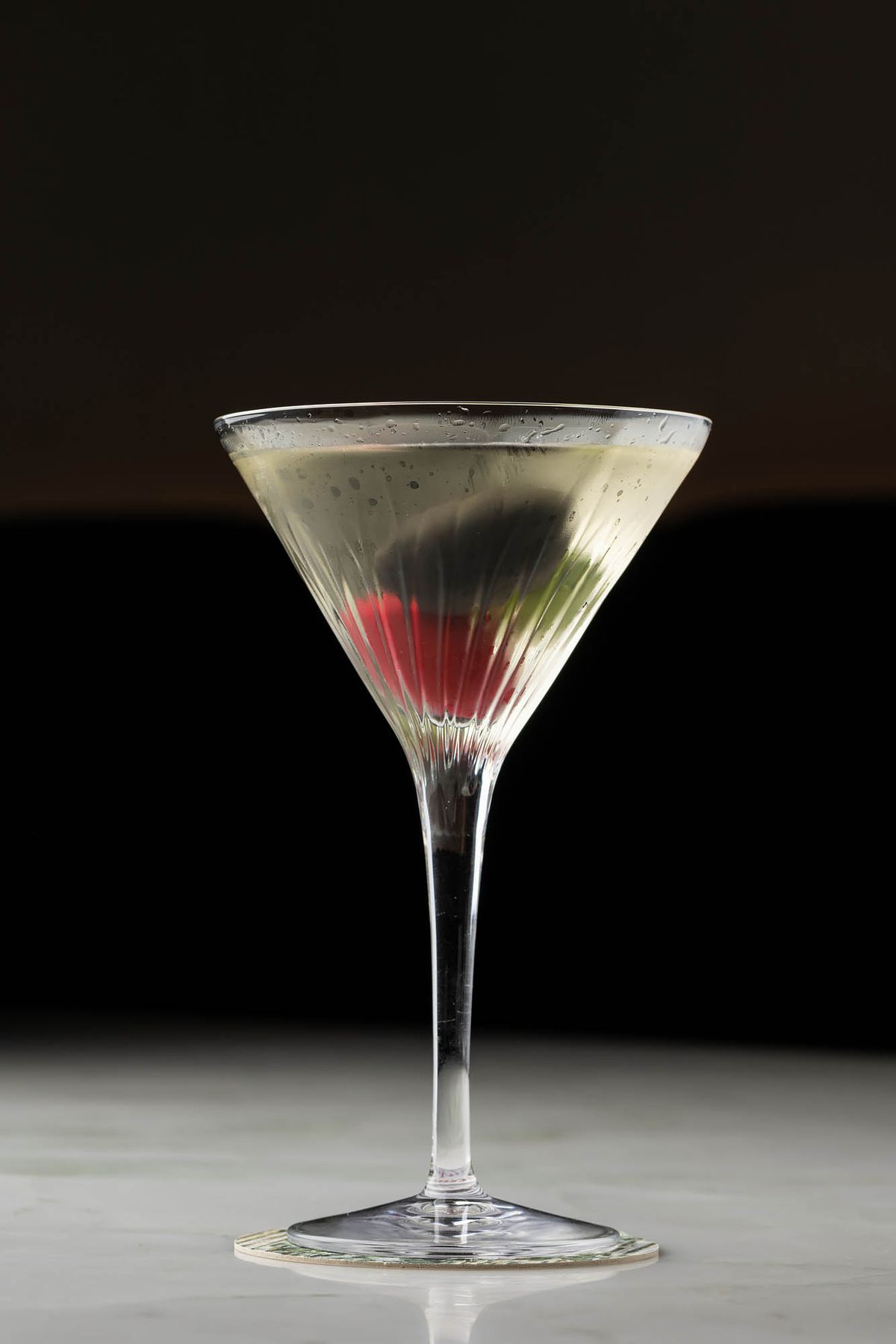 A martini with three olives at Dante Beverly Hills.