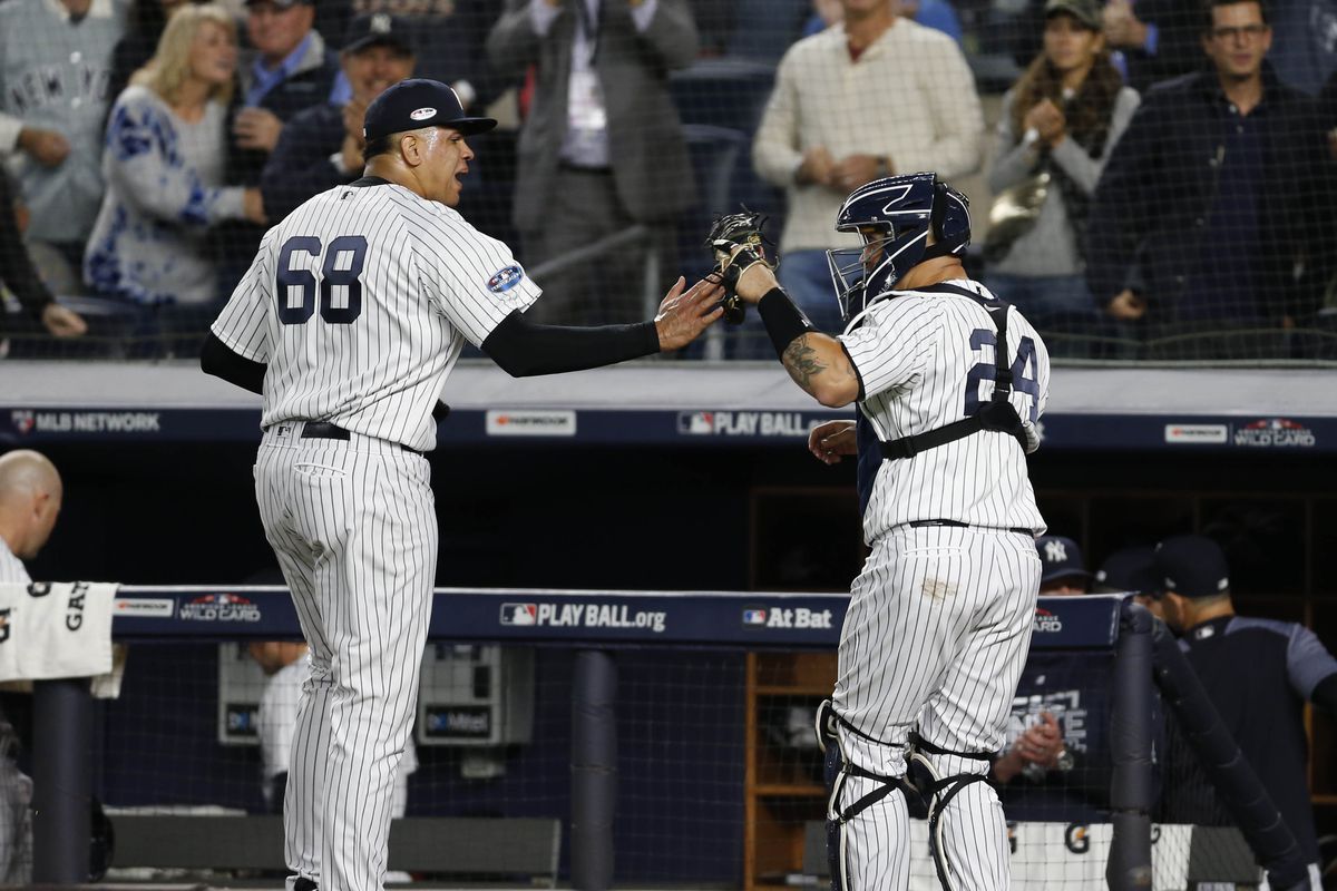 Dellin Betances hurled two perfect innings of relief during the AL Wild Card Game to earn the win.