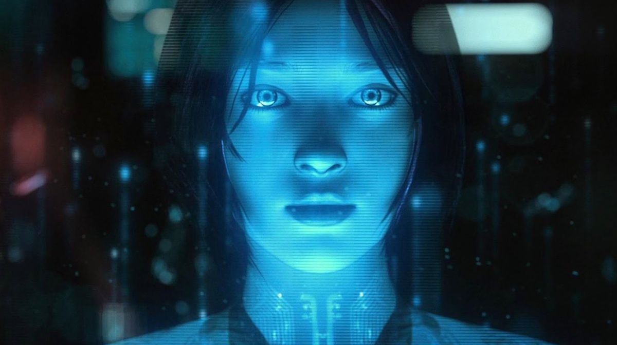 Cortana stares into the camera