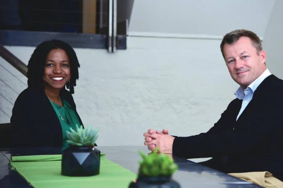 The heads of TaskRabbit and Ikea Group: Stacy Brown-Philpot (left) and Jesper Brodin