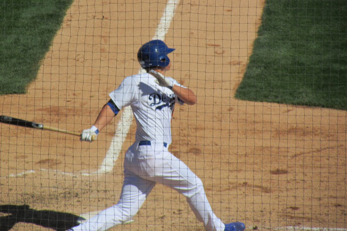 Corey Seager, seen here during spring training, returned to Camelback Ranch on Tuesday for the AFL opener
