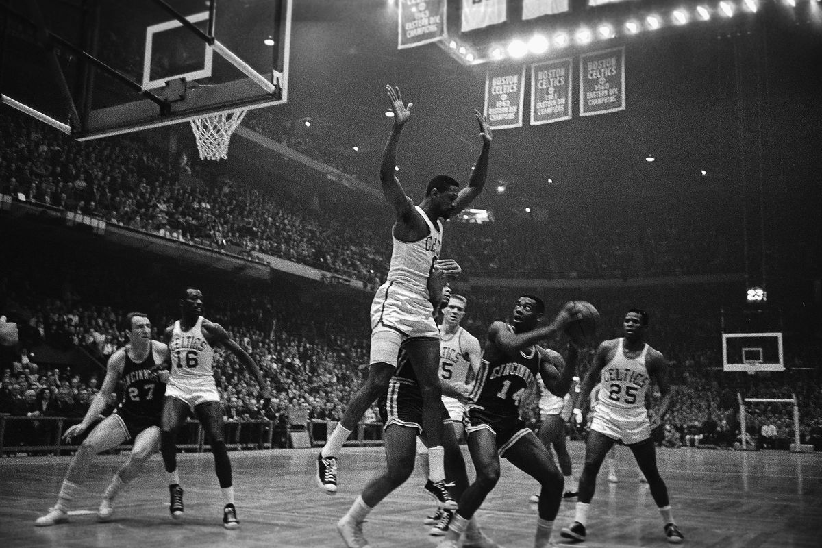 Oscar Robertson Attempting to go to Hoop