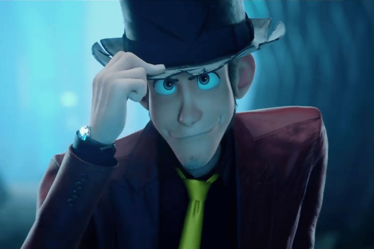 lupin iii in cg tips his hat