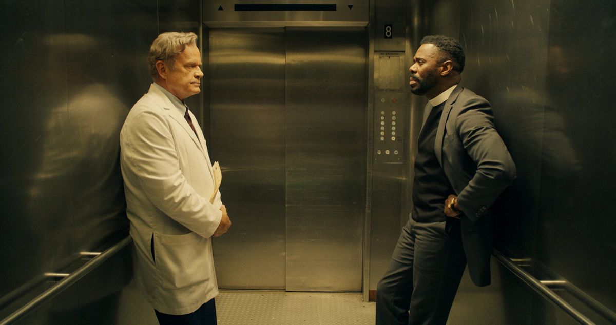 Kelsey Grammer and Colman Domingo in The God Committee.