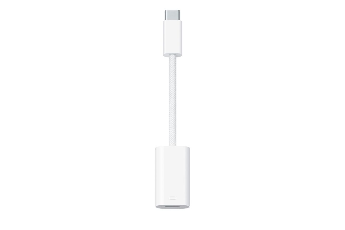 A photo of Apple’s Lightning to USB-C dongle.