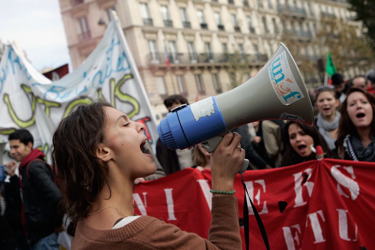 French Students Protest Against Pension Reforms Ahead Of Parliamentary Vote