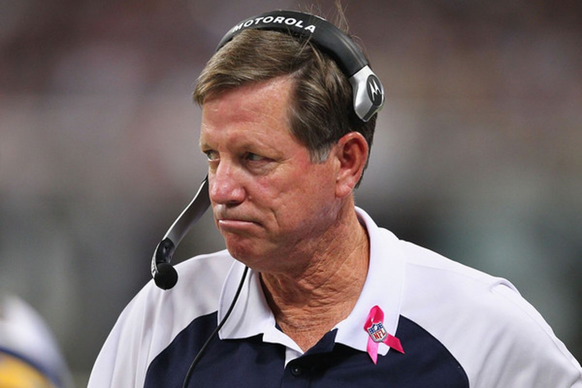 Head Coach <strong>Norv Turner</strong> of the San Diego Chargers.  (Photo by Dilip Vishwanat/Getty Images)