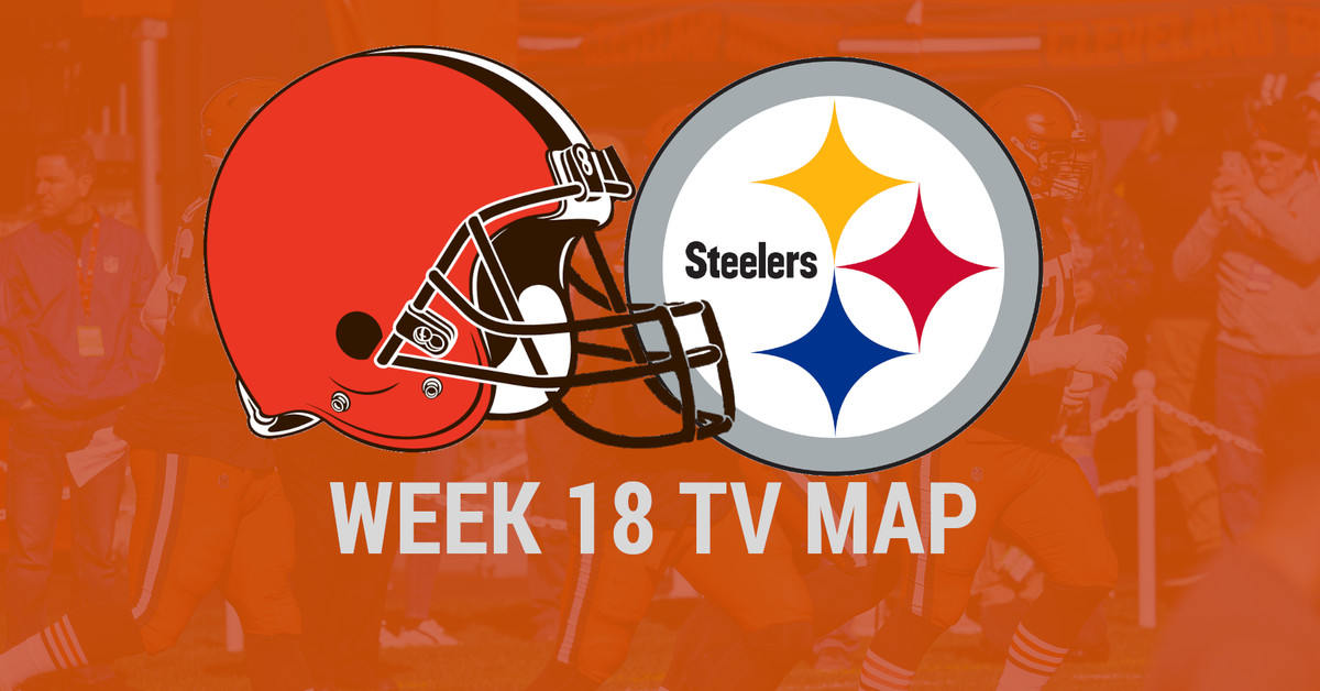 Cleveland Browns vs. Pittsburgh Steelers: Week 18 TV Map
