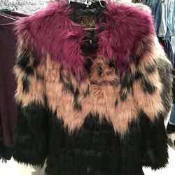 Furry overcoat, $125 (was $498)