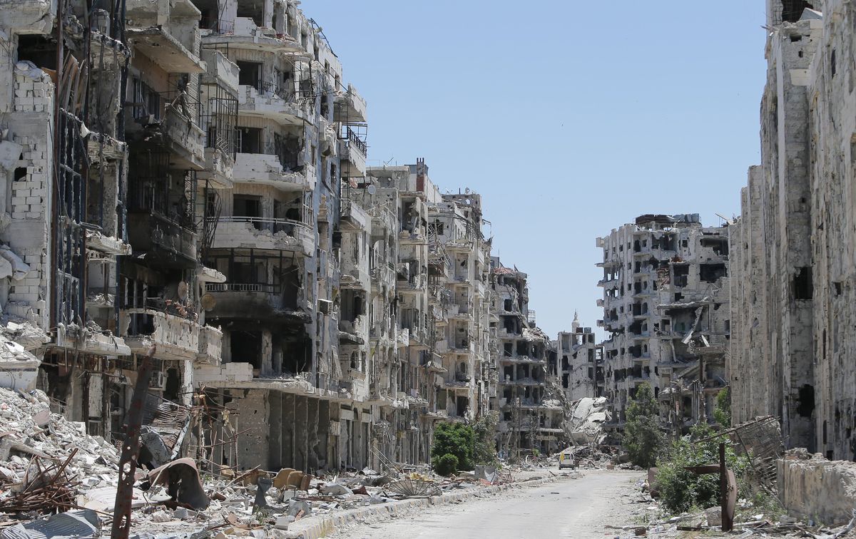 homs bombed out syria