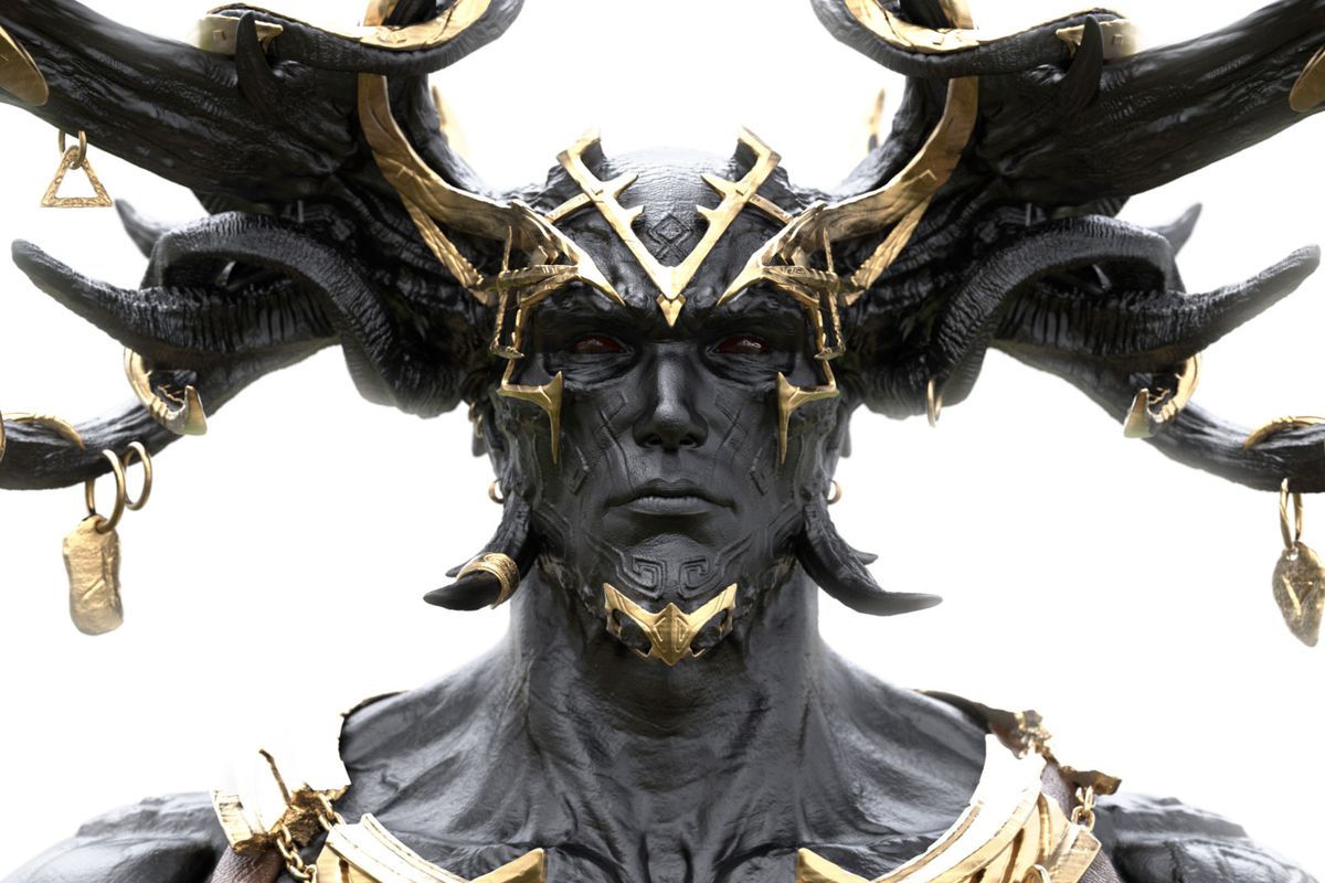 A screenshot of Loki’s head and crown from the game Rune 2