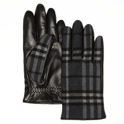 <strong>Burberry</strong> Check Wool Gloves in Dark Charcoal Check, <a href="http://us.burberry.com/check-wool-gloves-p38572421">$250</a>