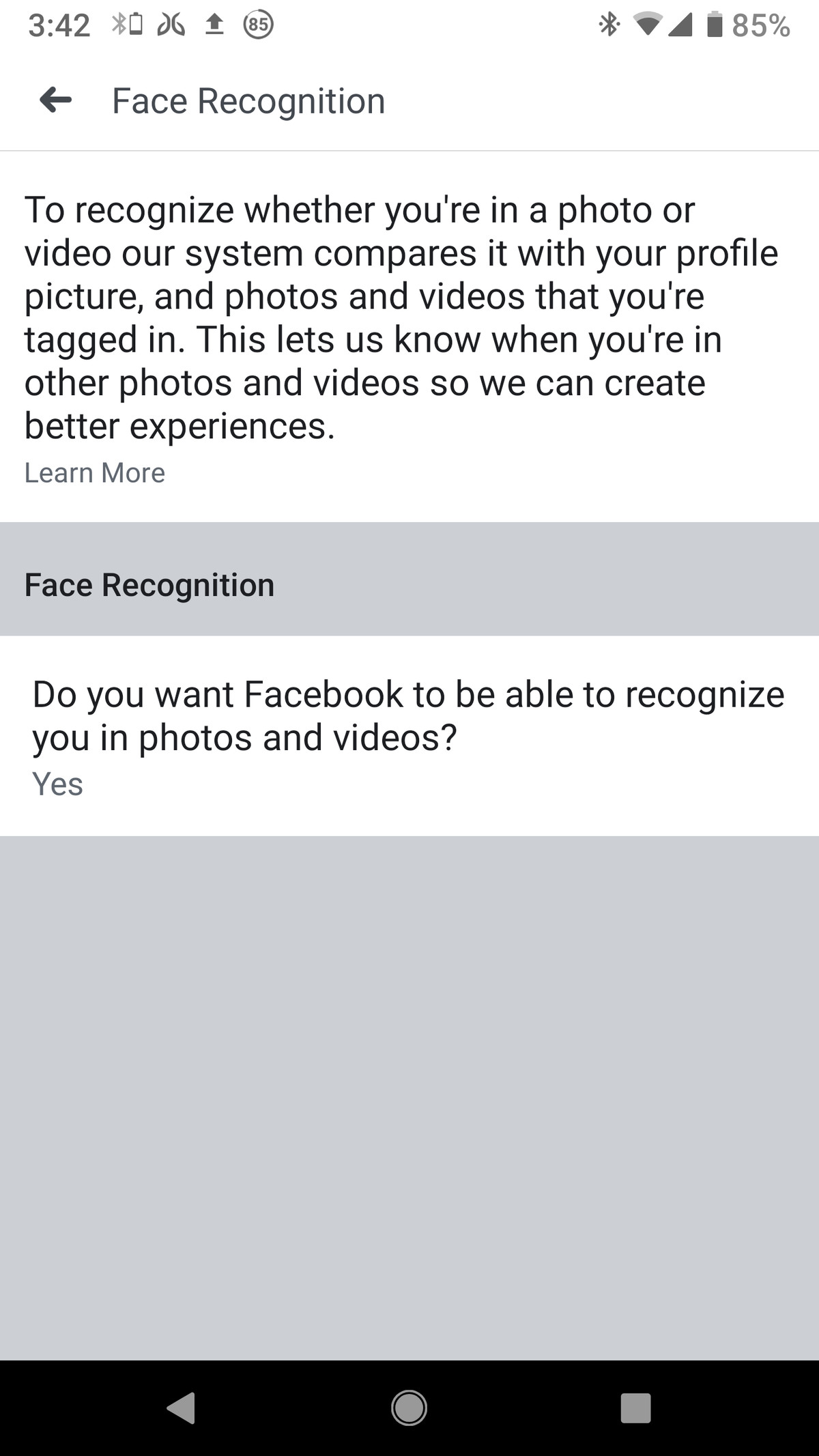 الفيسبوك التعرف على الوجه المحمول