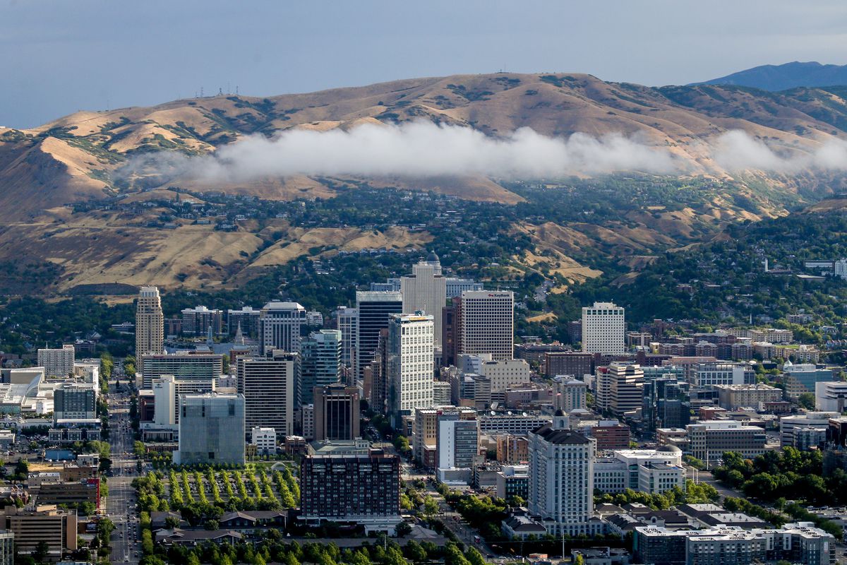 Downtown Salt Lake City is pictured on Wednesday, July 26, 2017.