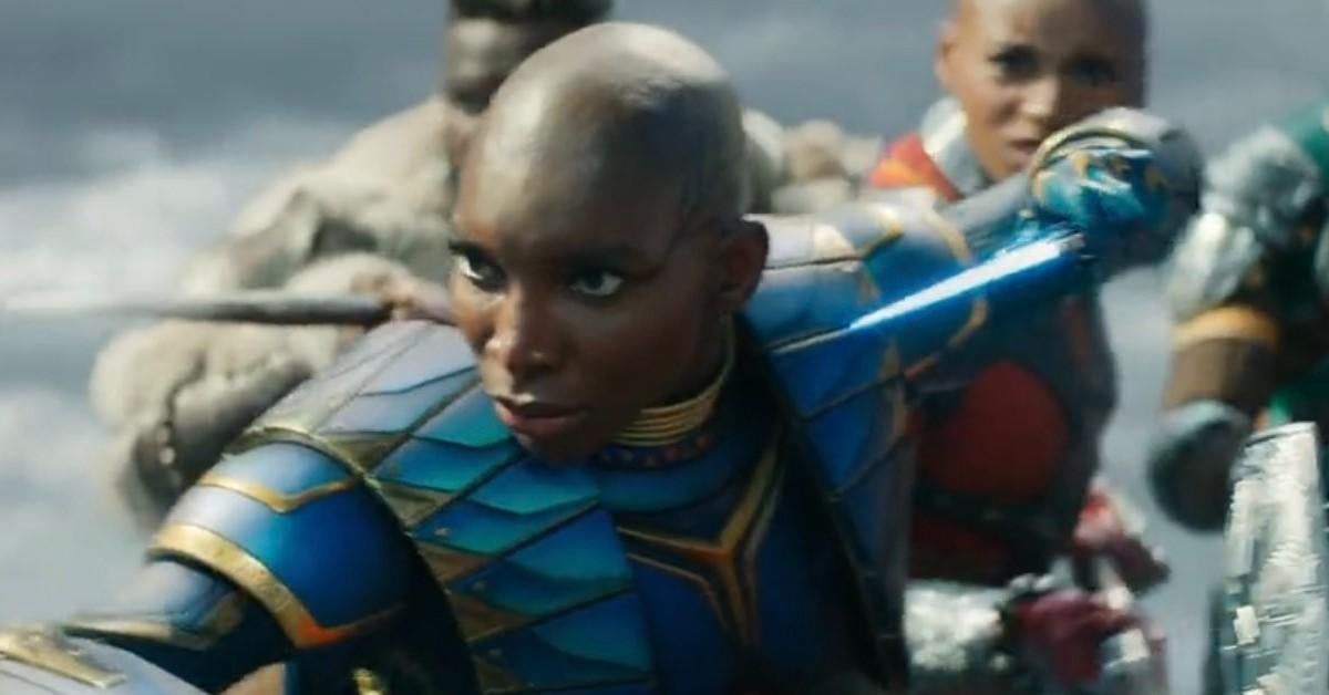 Aneka brandishes a glowing knife in her Midnight Angel armor in a trailer for Black Panther: Wakanda Forever.