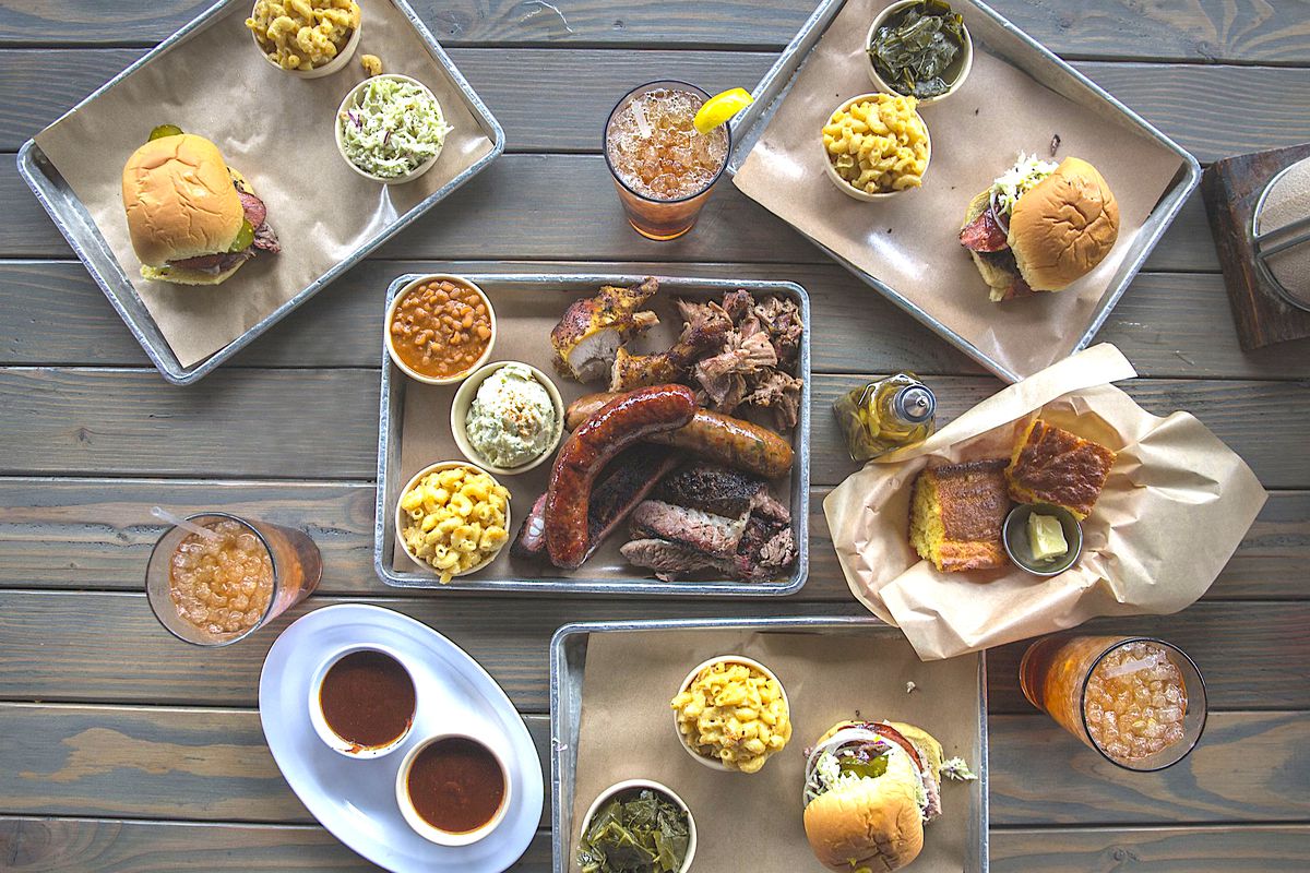 Array of barbecue and more from Bludso’s Bar &amp; Que.
