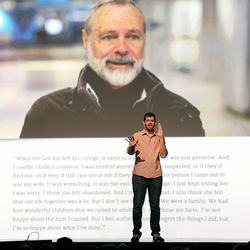 Brandon Stanton, founder of Humans of New York, gives his keynote address during Roots Tech at the Salt Palace in Salt Lake City on Thursday, March 1, 2018.