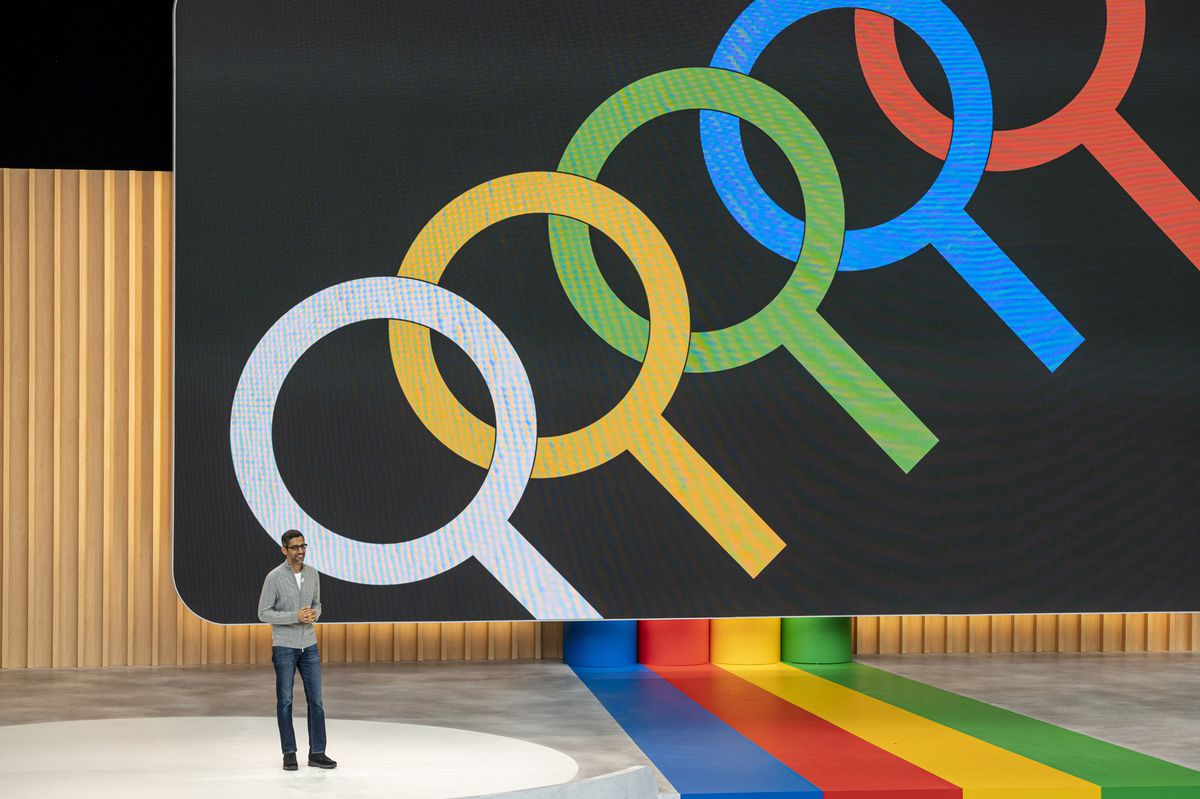 Google CEO Sundar Pichai announced the new Google search experience at the company’s I/O conference in May 2023.