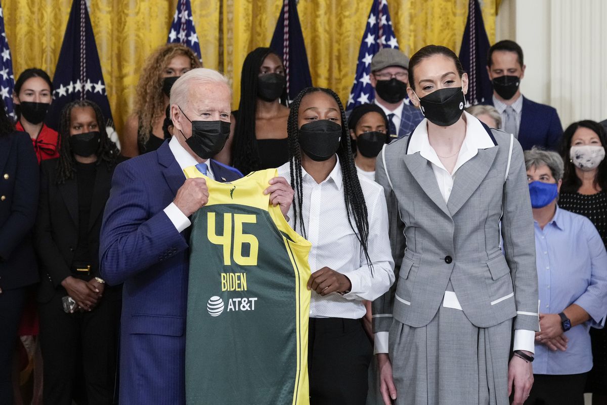 President Biden Welcomes WNBA Champions Seattle Storm To The White House