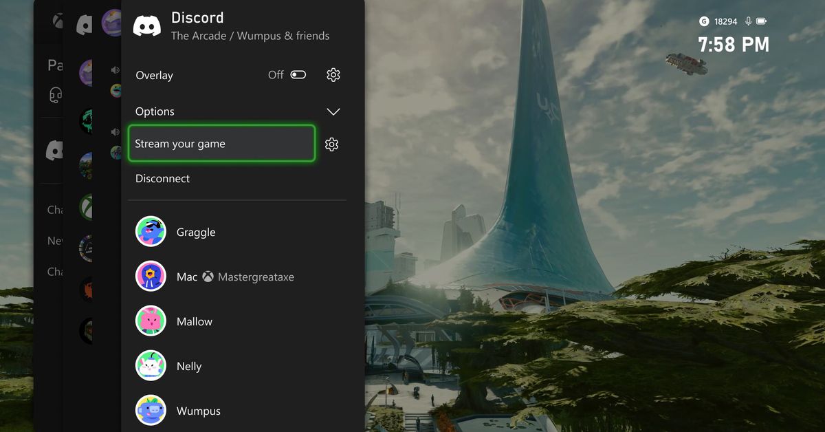 The new Xbox update includes game broadcasts to Discord friends and VRR improvements