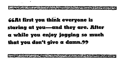A 1968 quote on jogging
