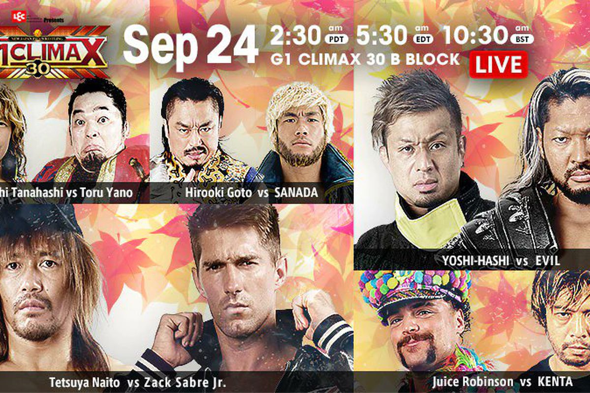 Match lineup for night four of NJPW G1 Climax 30