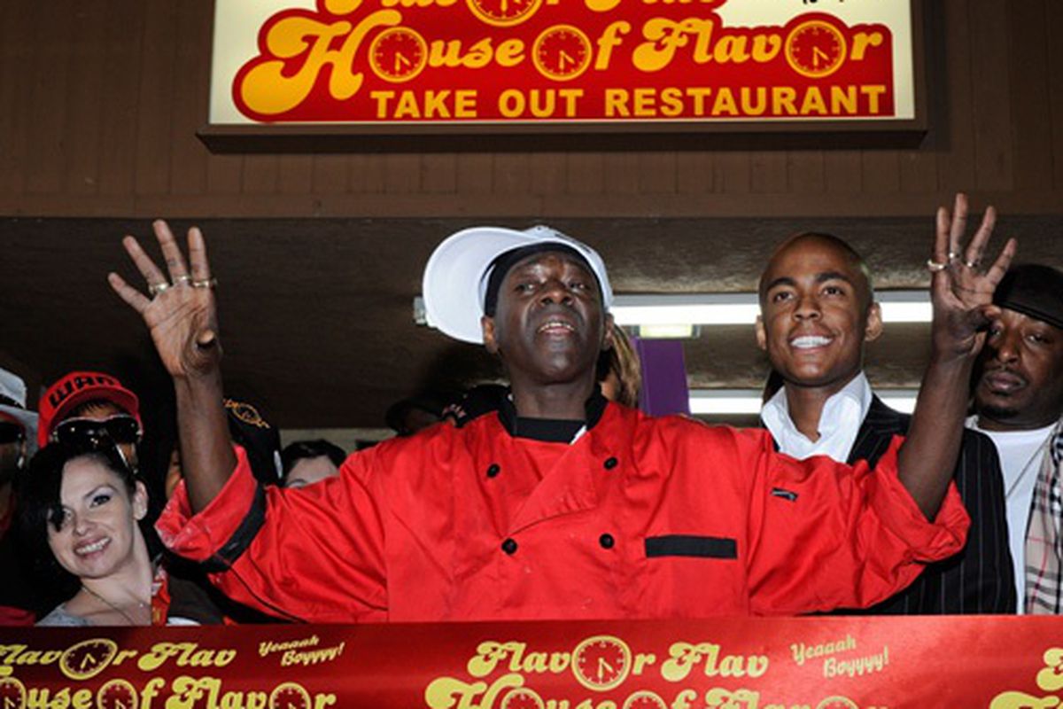 Flavor Flav at the House of Flavor grand opening. 