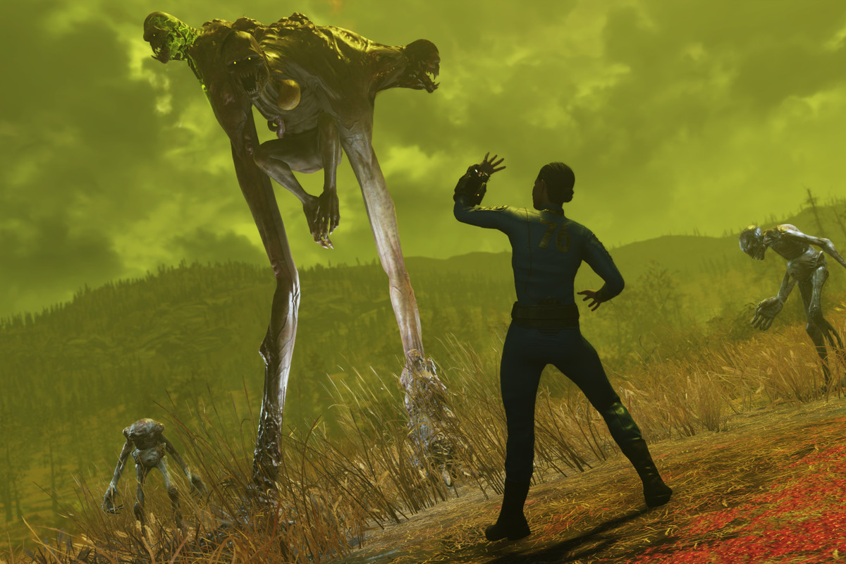 The grotesque Wendigo, a creature in Fallout 76’s horrifying post-apocalyptic world
