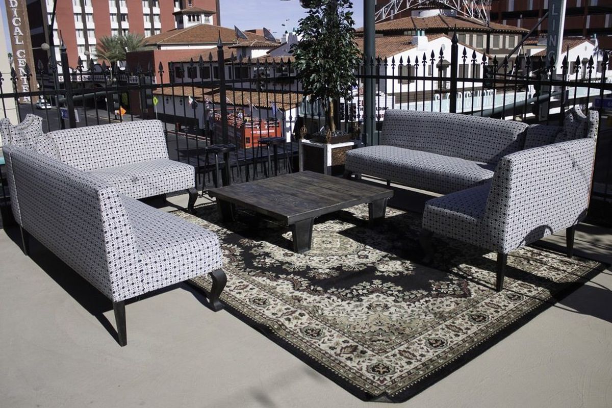 Seating on the 2,000-square-foot patio at Commonwealth.