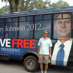 Libertarian presidential candidate Gary Johnson.