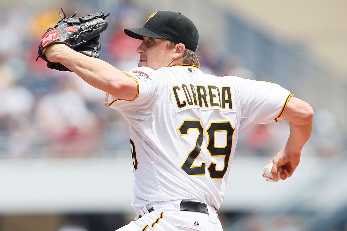 PITTSBURGH - JUNE 12:  Kevin Correia #29 of the Pittsburgh Pirates pitches against the New York Mets during the game on June 12, 2011 at PNC Park in Pittsburgh, Pennsylvania.  (Photo by Jared Wickerham/Getty Images)